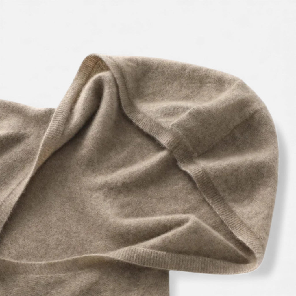 Sloane Signature - Le Pull Oversize à Col en V Sculpté Femme