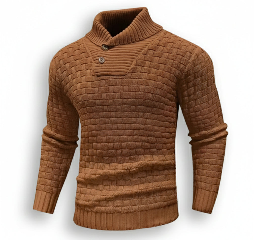 Pull en Maille à Col Fin pour Homme – Coupe Urbaine Hivernale