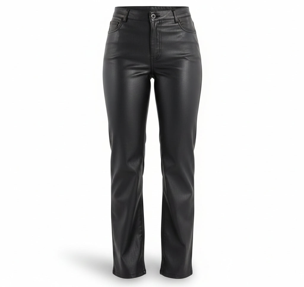 Pantalon en Simili-Cuir pour Femme – Style Vintage