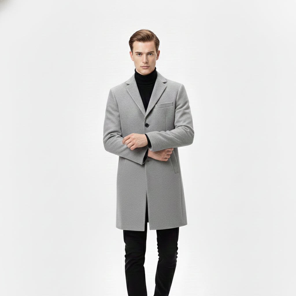 Valcour Lyon | Manteau à Col Rabattu pour Homme – Couche Hivernale Épurée