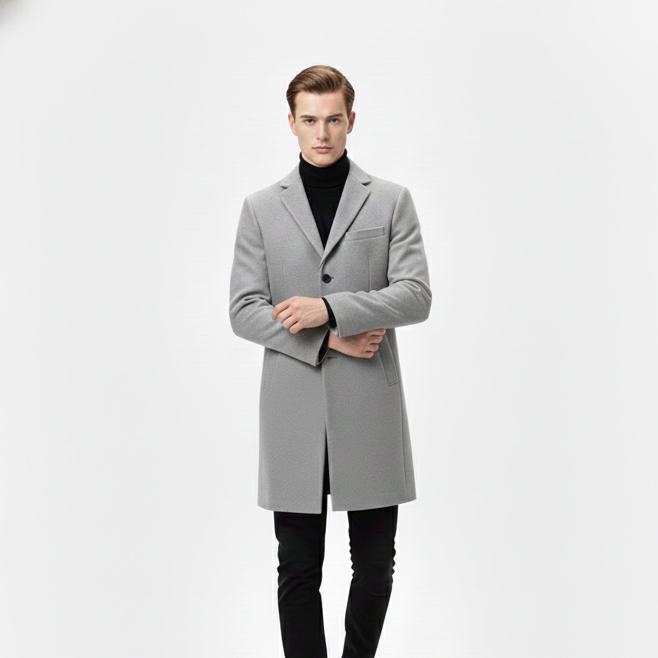 Valcour Lyon | Manteau à Col Rabattu pour Homme – Couche Hivernale Épurée