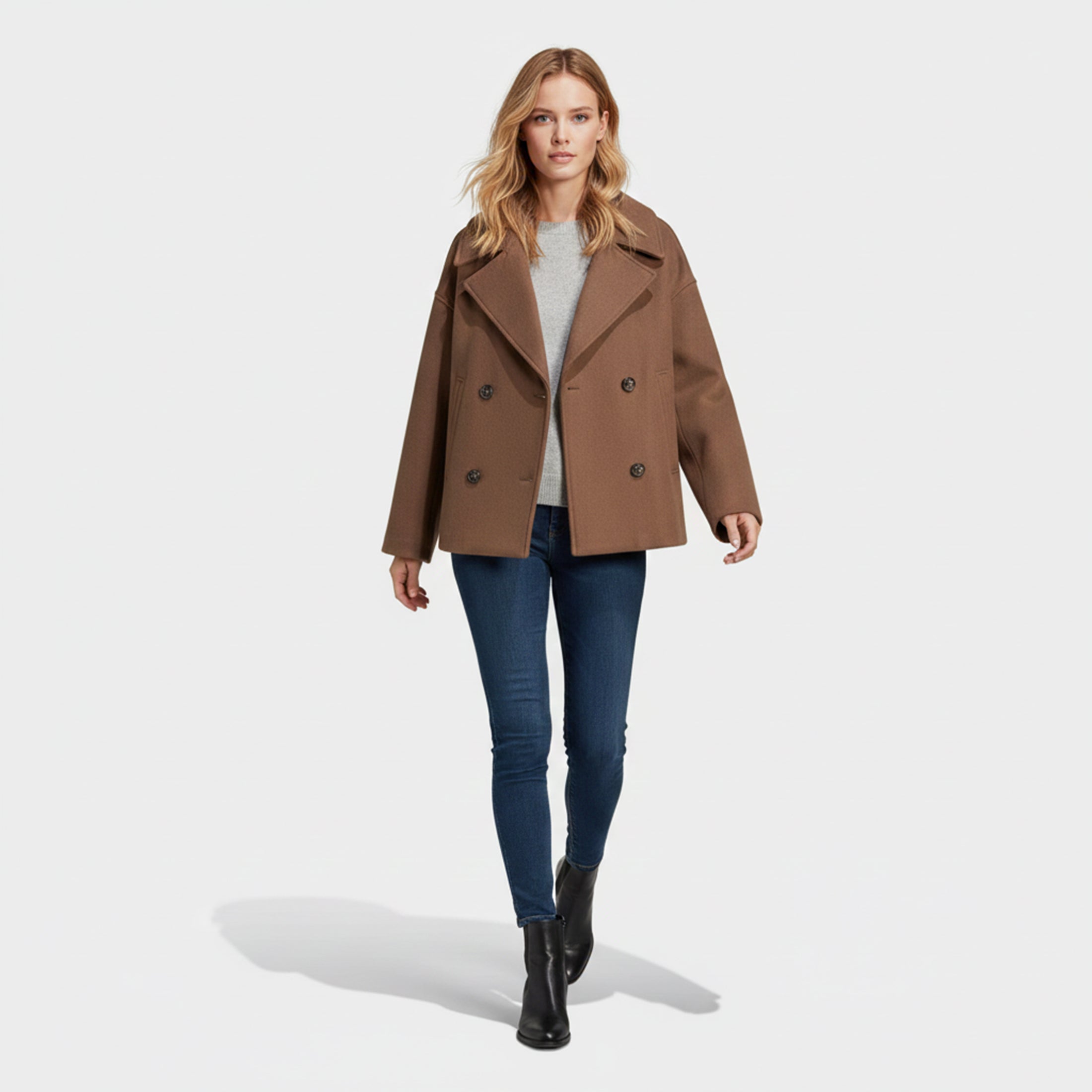 Valcour Lyon | Blazer Court Femme en Maille – Coupe Décontractée Soignée