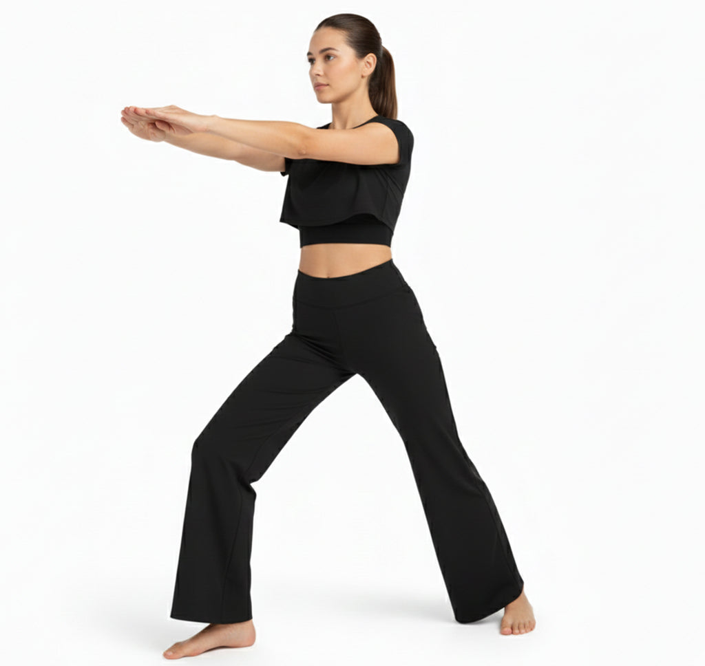 Pantalon de Yoga Taille Haute pour Femme – Style Vintage