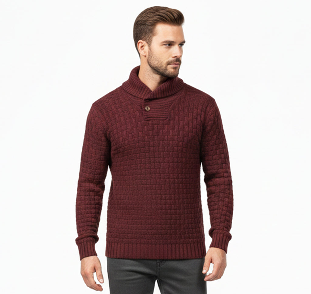 Pull en Maille à Col Fin pour Homme – Coupe Urbaine Hivernale