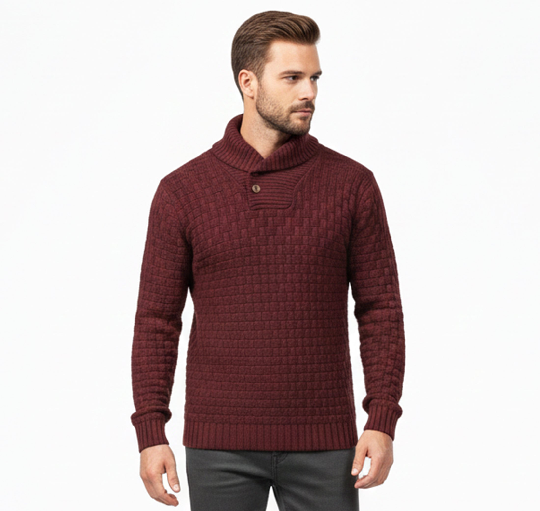 Valcour Lyon | Pull en Maille à Col Fin pour Homme – Coupe Urbaine Hivernale