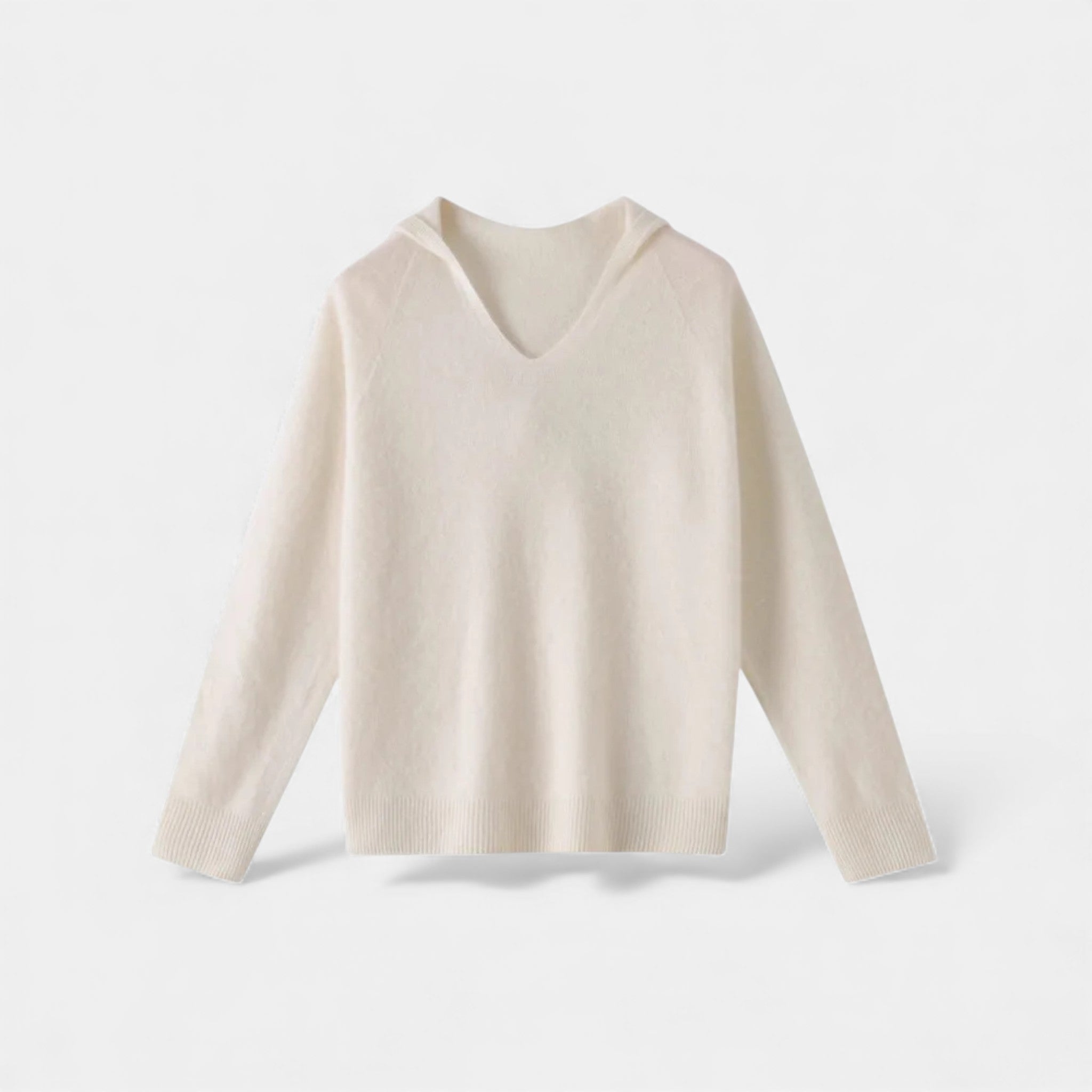 Sloane Signature - Le Pull Oversize à Col en V Sculpté Femme