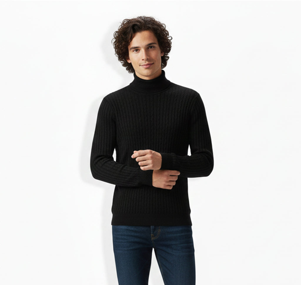 Pull Col Roulé pour Homme – Tricot Hivernal Stylé