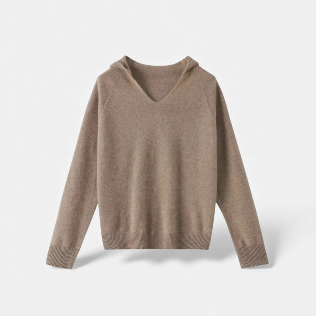 Sloane Signature - Le Pull Oversize à Col en V Sculpté Femme