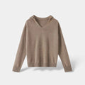 Sloane Signature - Le Pull Oversize à Col en V Sculpté Femme