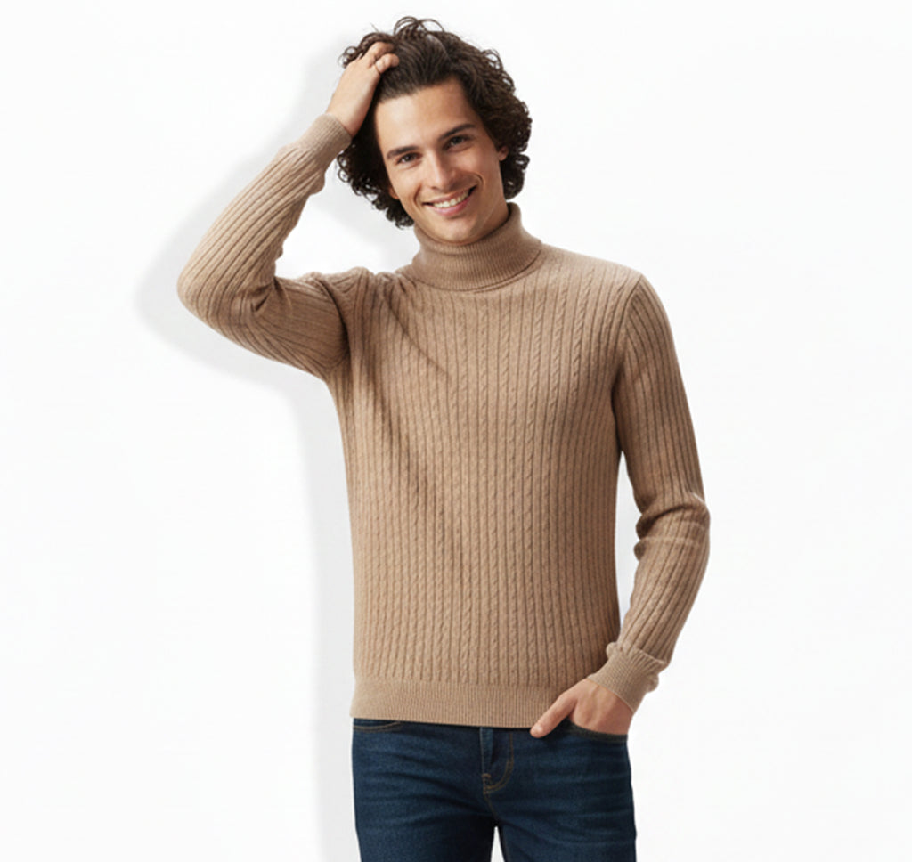 Pull Col Roulé pour Homme – Tricot Hivernal Stylé