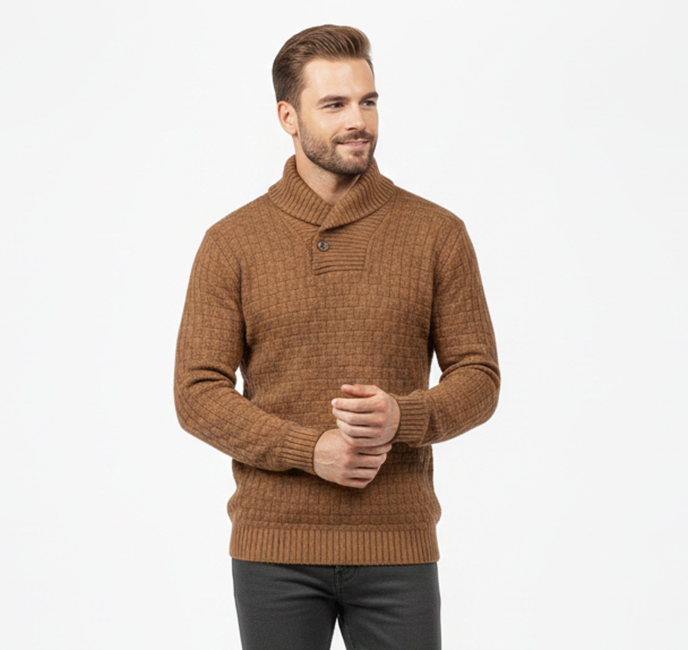 Valcour Lyon | Pull en Maille à Col Fin pour Homme – Coupe Urbaine Hivernale