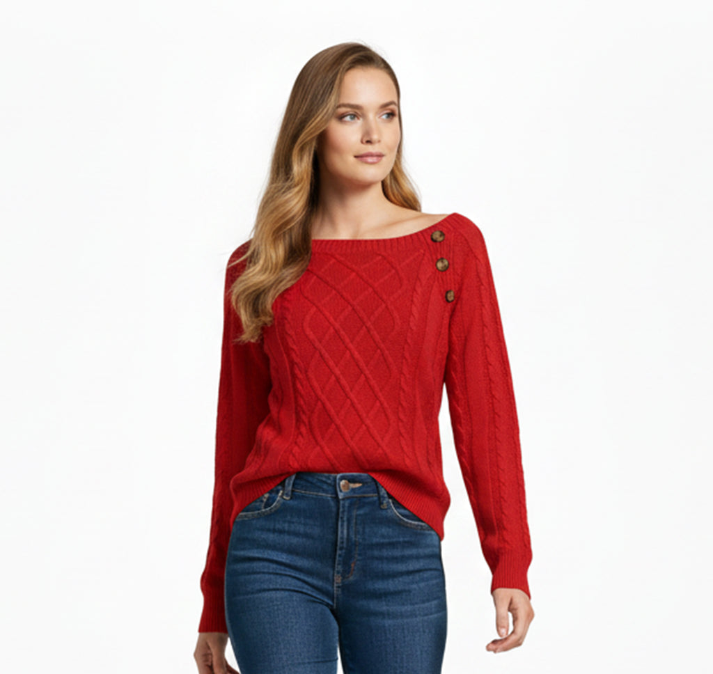 Pull en Maille Décontracté pour Femme – Confort Doux au Quotidien