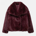 Manteau d'Hiver Royal Burgundy - L’Élégance Impériale Femme