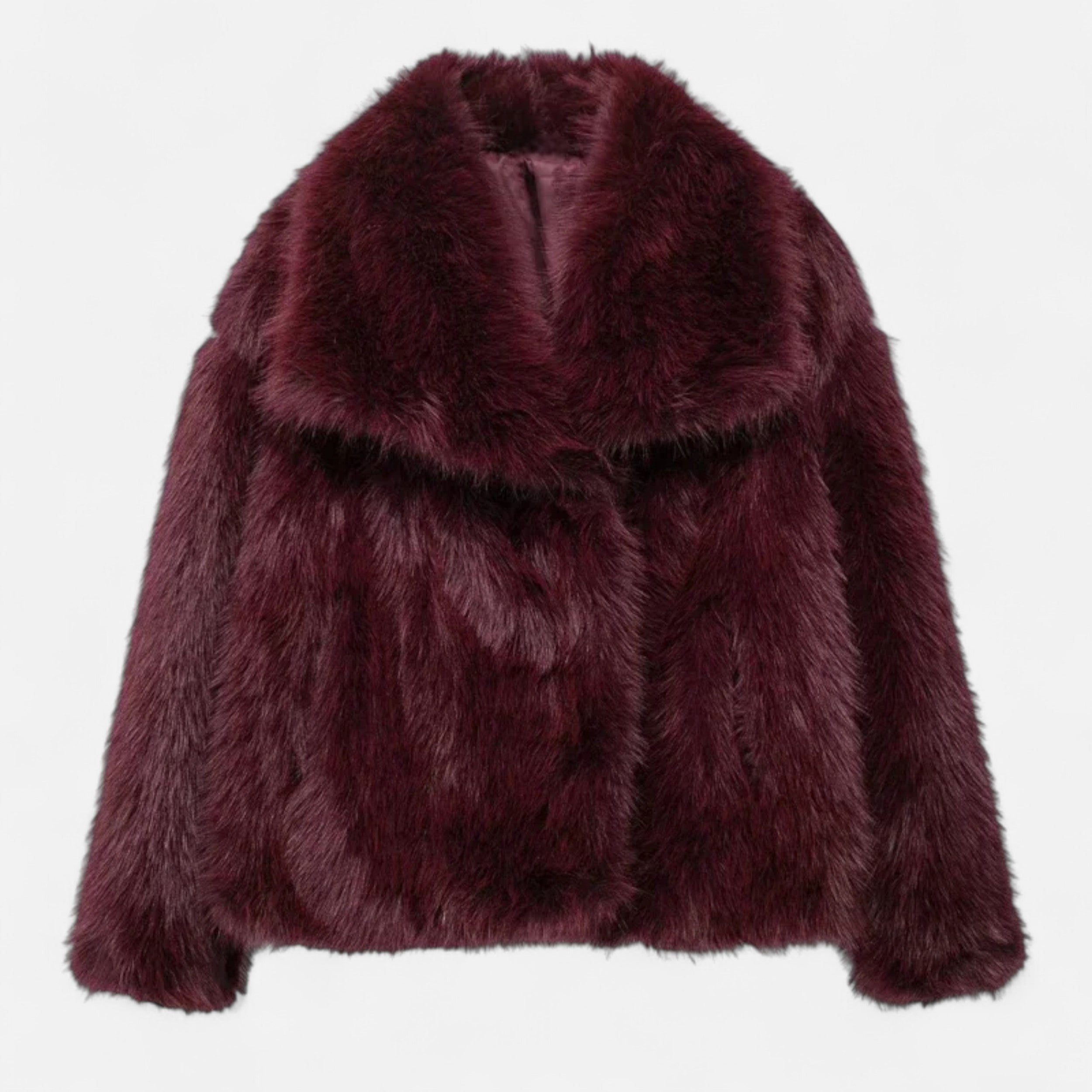 Manteau d'Hiver Royal Burgundy - L’Élégance Impériale Femme